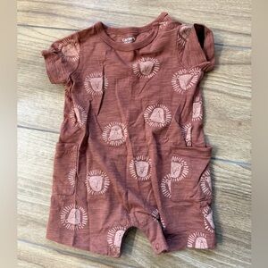 Carter's Brown Lion Print Baby Romper 9 month